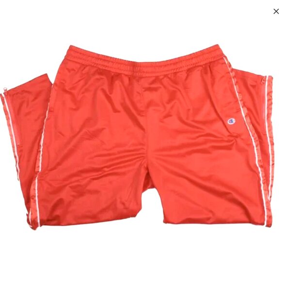 Champion Track Pants Zipper Ankle Red White Stripe Casual Pull On PLUS 3X - Picture 5 of 13